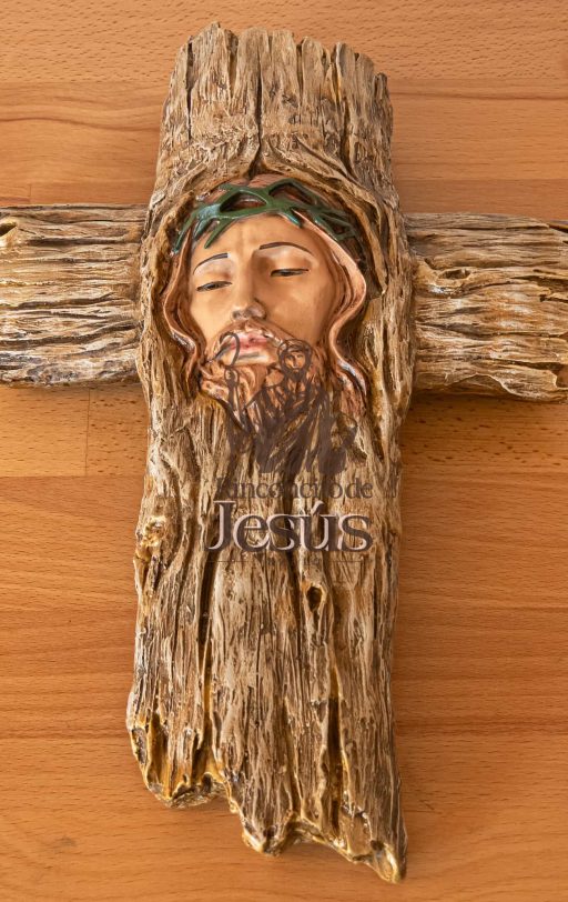Cruz con rostro de Jesús para colgar